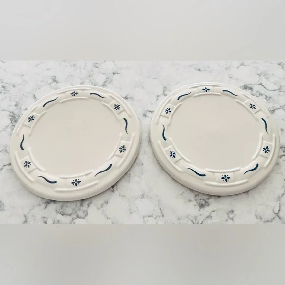 New, Longaberger Pottery Trivets, Woven Traditions Classic Blue - Picture 2 of 4